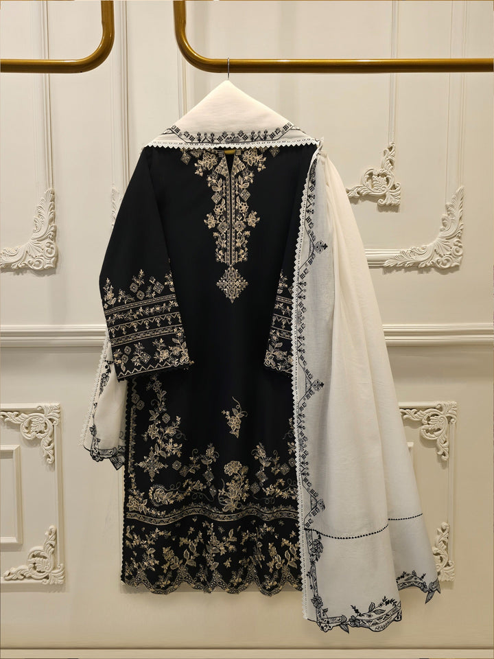 3 Piece - Embroidered Cambric Suit
