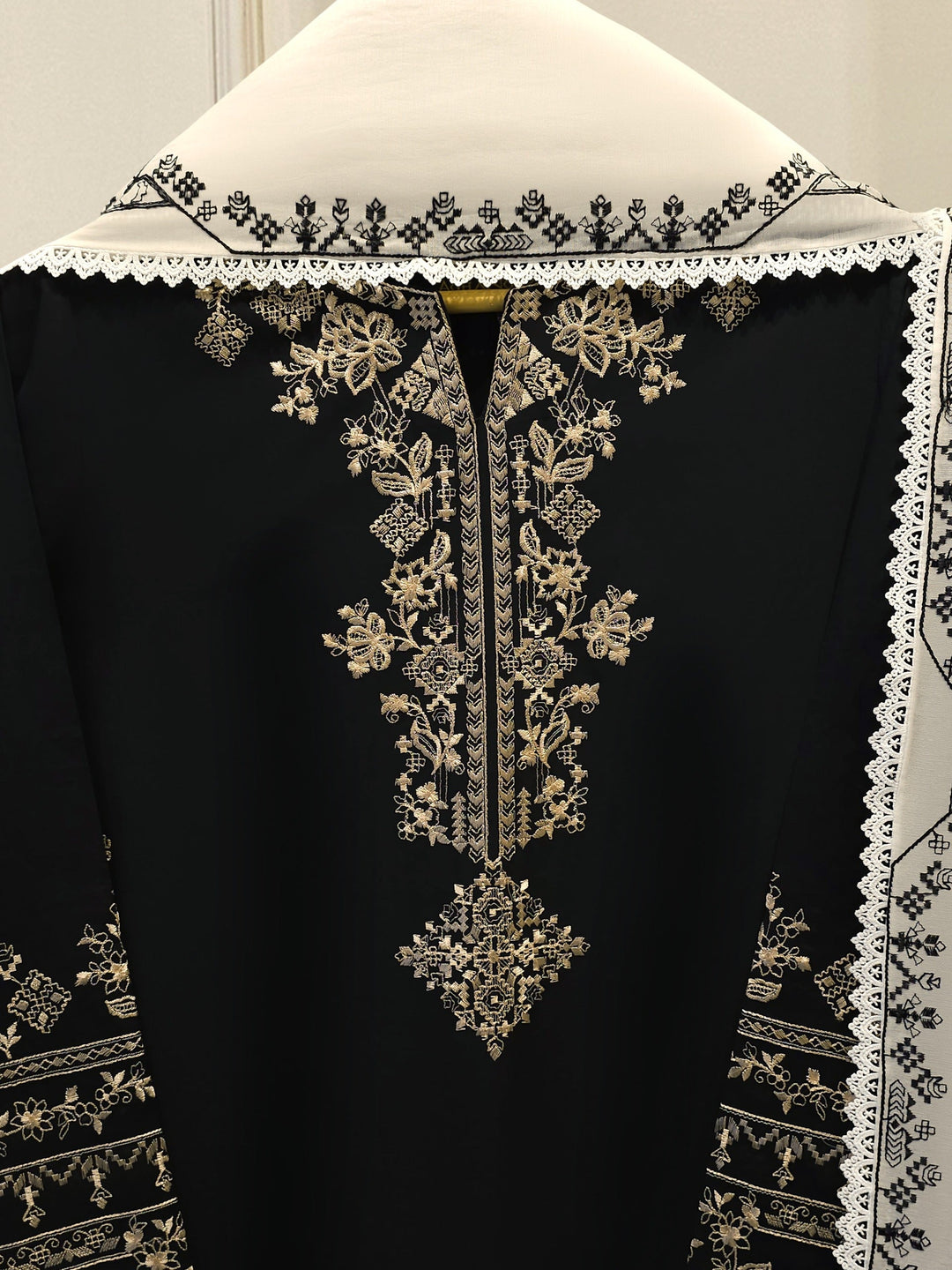 3 Piece - Embroidered Cambric Suit