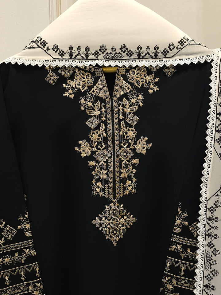 3 Piece - Embroidered Cambric Suit