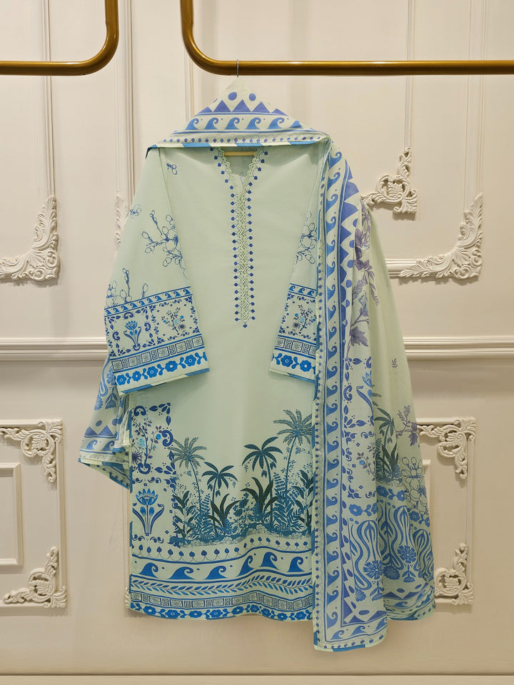 2 Piece - Digital Printed Cambric Suit