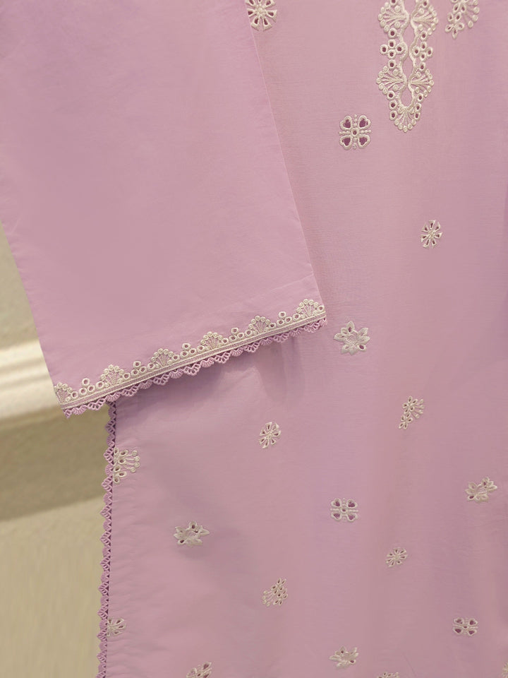 2 Piece - Embroidered Cambric Suit