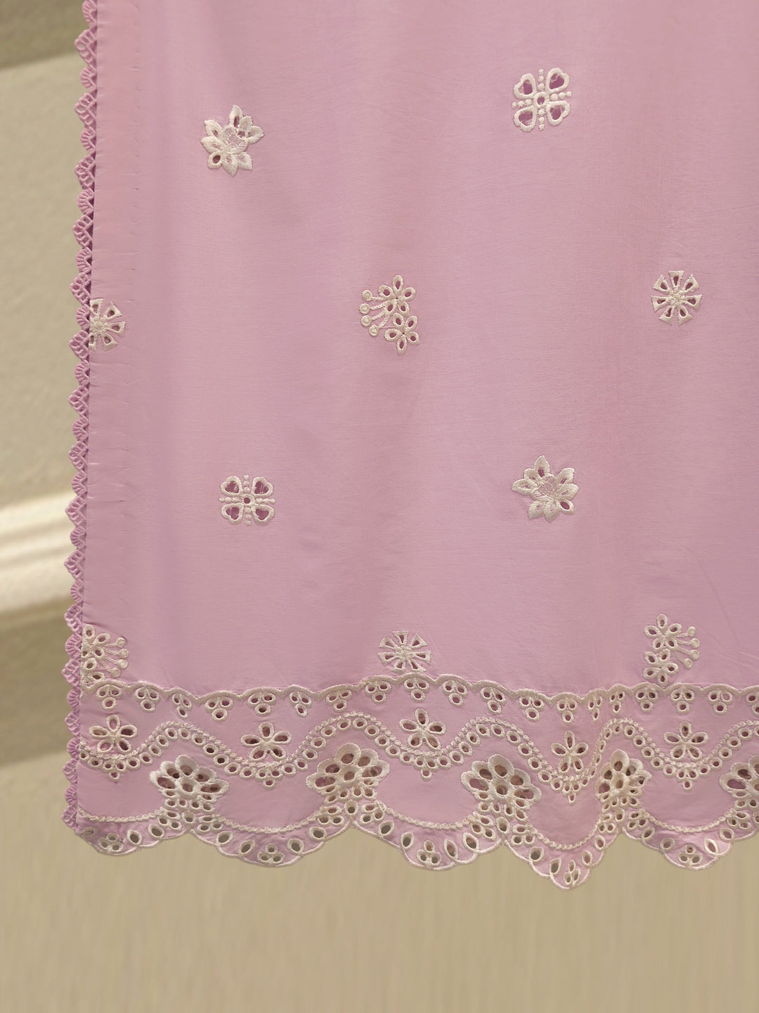 2 Piece - Embroidered Cambric Suit