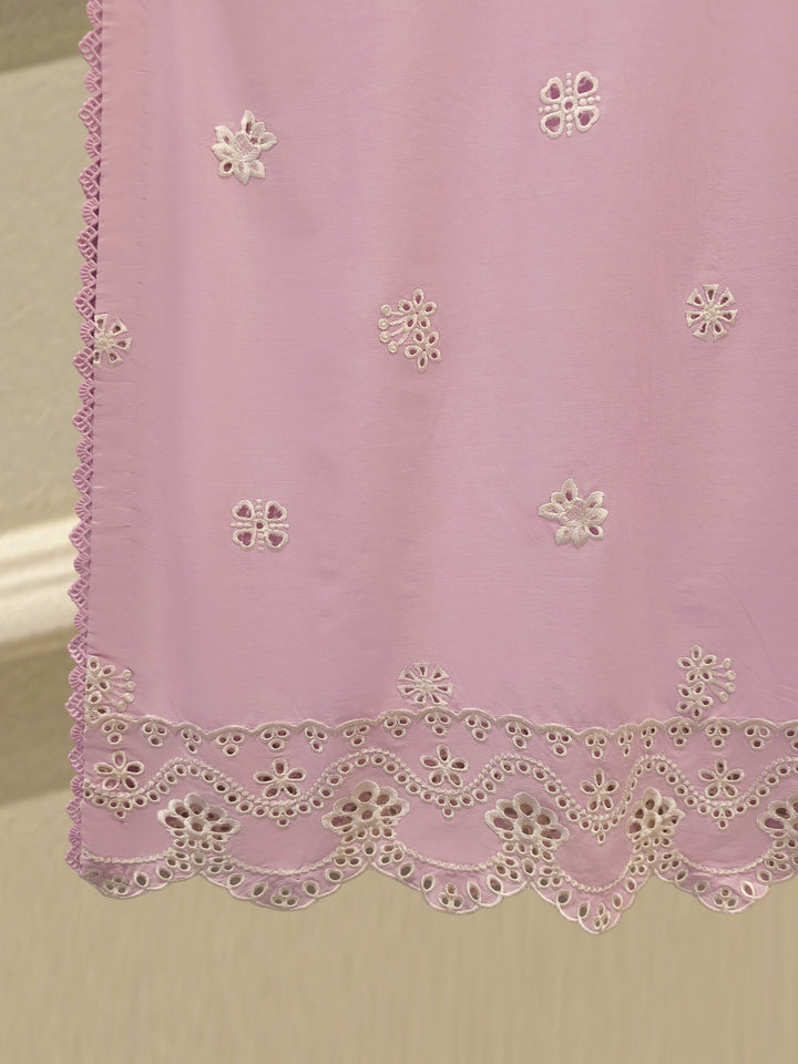 2 Piece - Embroidered Cambric Suit