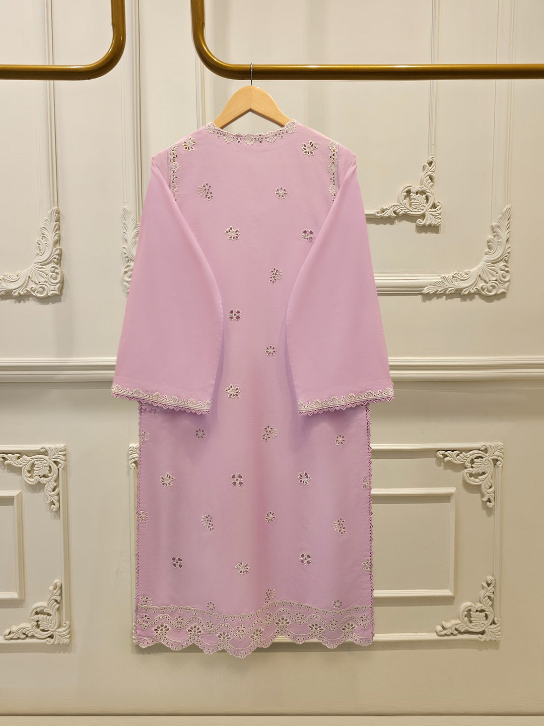 2 Piece - Embroidered Cambric Suit