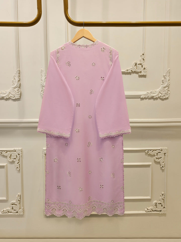 2 Piece - Embroidered Cambric Suit