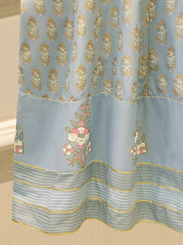 2 Piece - Hand Block Printed Kora Cotton Suit