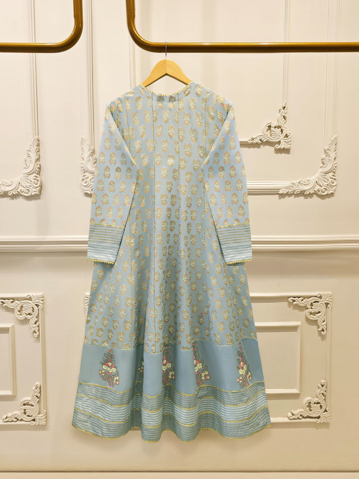 2 Piece - Hand Block Printed Kora Cotton Suit