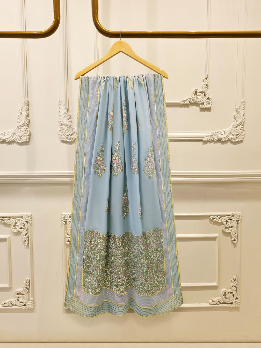 2 Piece - Hand Block Printed Kora Cotton Suit