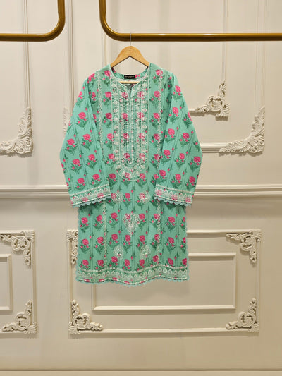 Digital Printed Embroidered Lawn Shirt