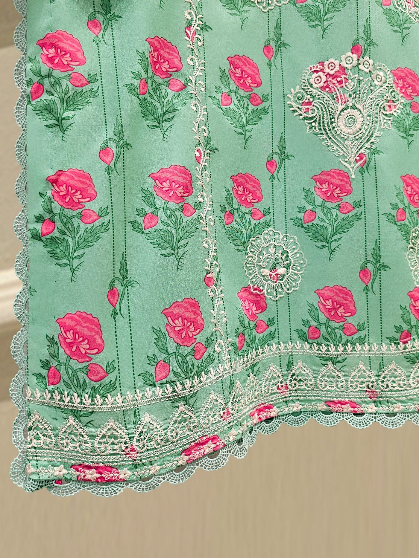 Digital Printed Embroidered Lawn Shirt