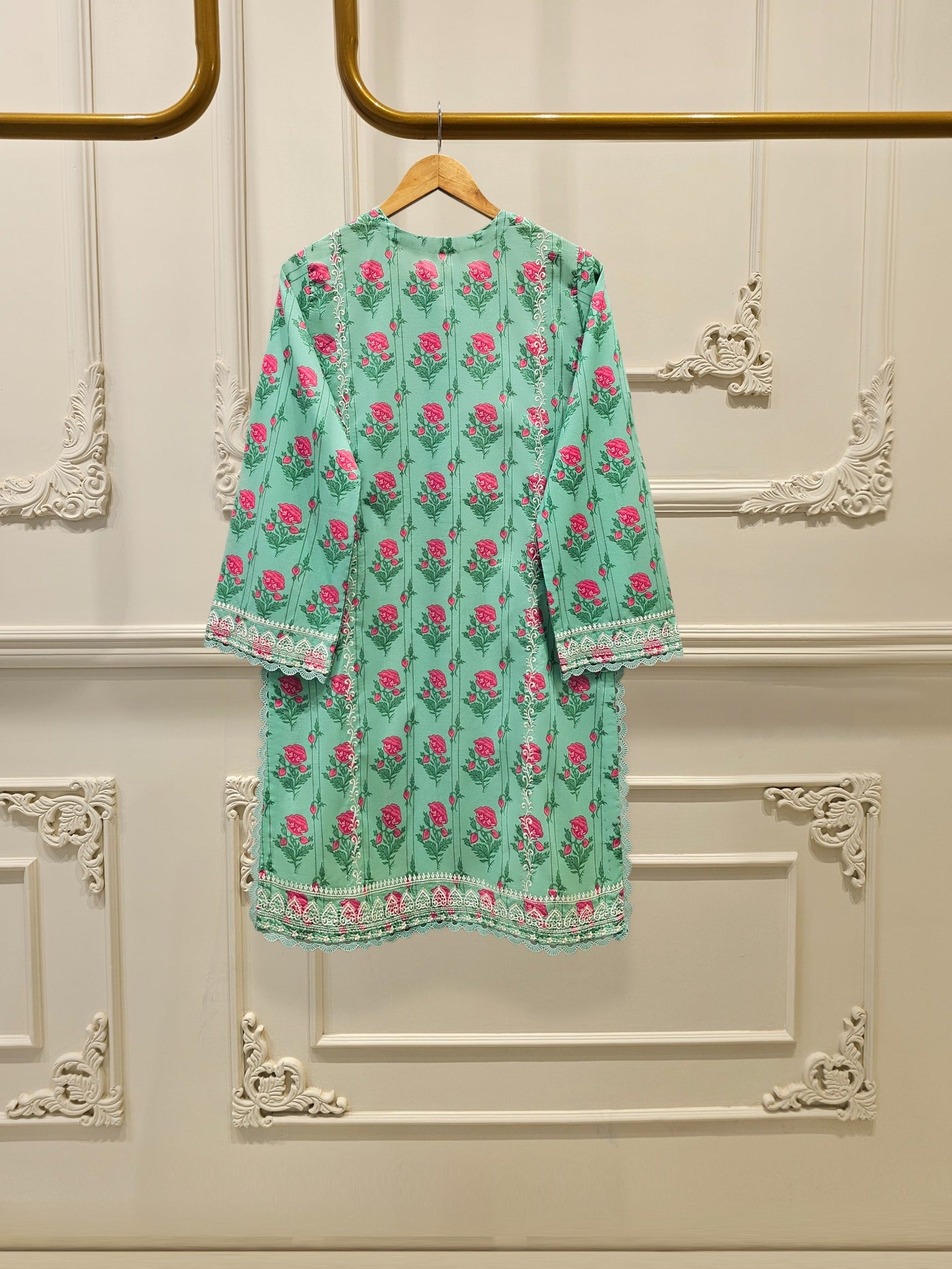 Digital Printed Embroidered Lawn Shirt