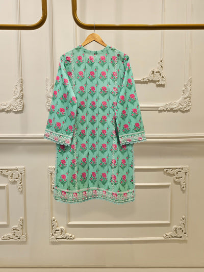 Digital Printed Embroidered Lawn Shirt