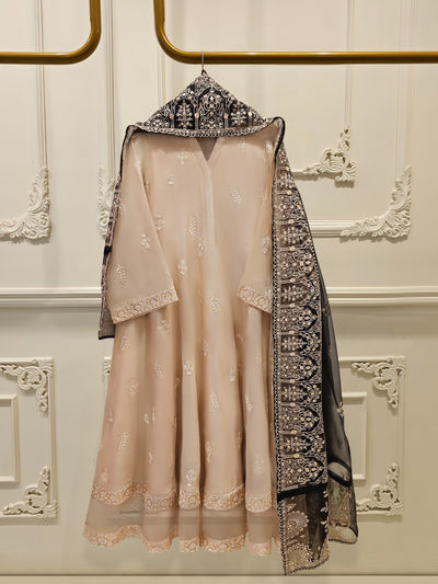 3 Piece - Pure Embroidered Cotton Net Suit
