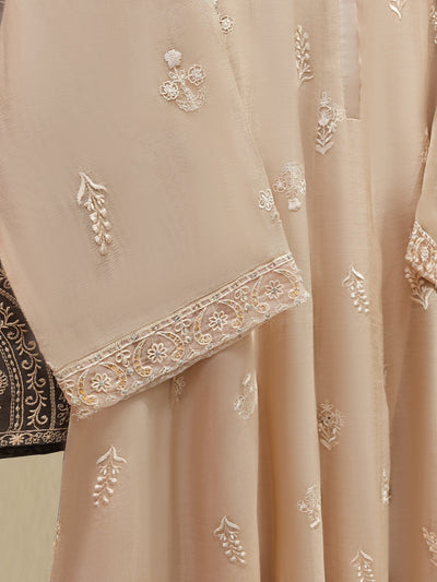 3 Piece - Pure Embroidered Cotton Net Suit