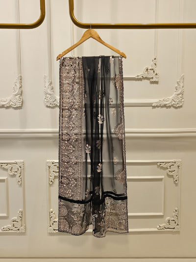 3 Piece - Pure Embroidered Cotton Net Suit