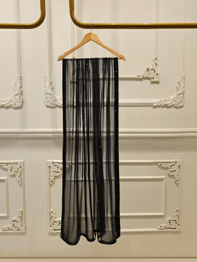 3 Piece- Pure Silk Net Embroidered Suit