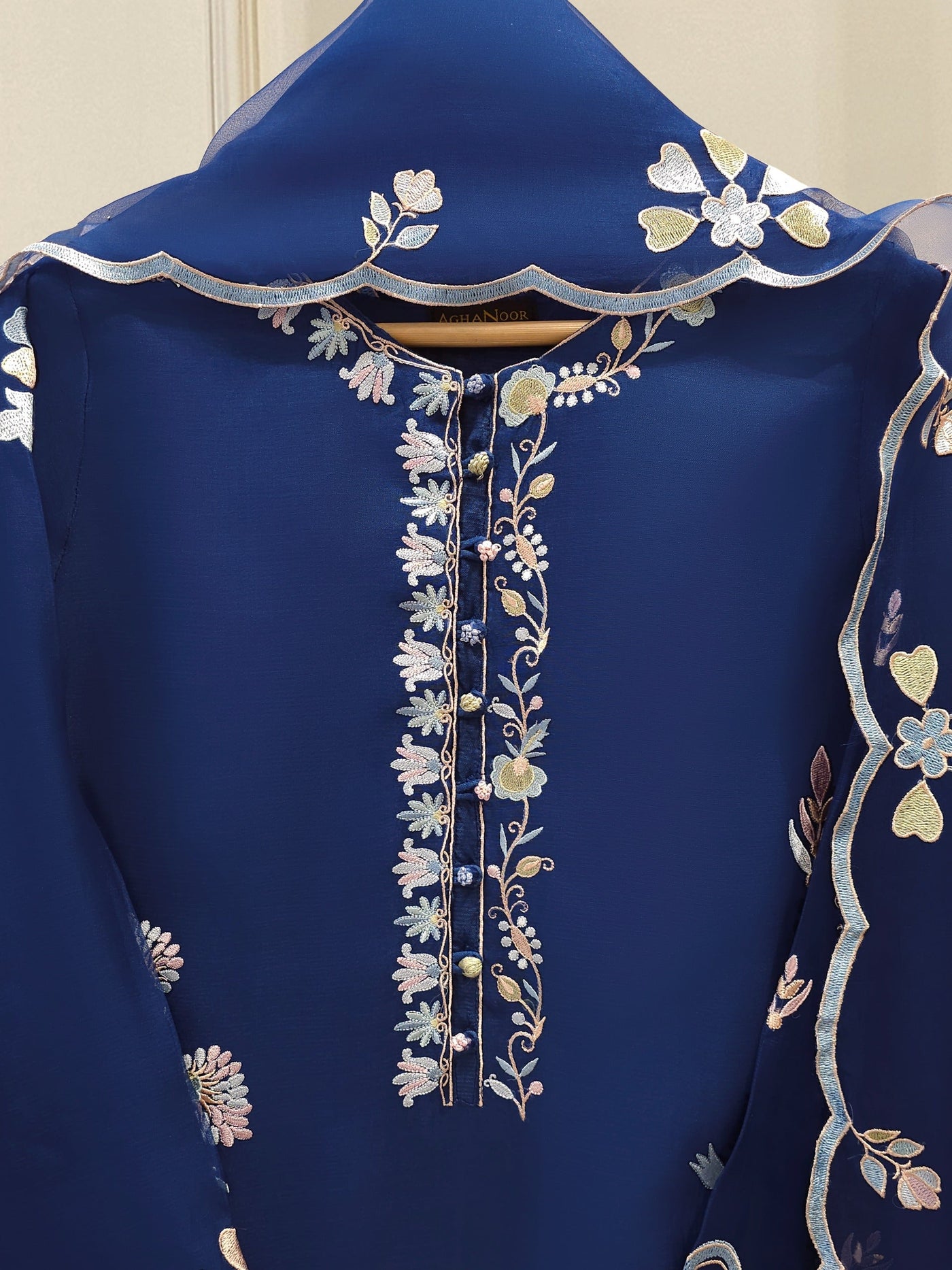 3 Piece - Pure Organza Embroidered Suit