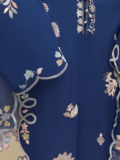3 Piece - Pure Organza Embroidered Suit