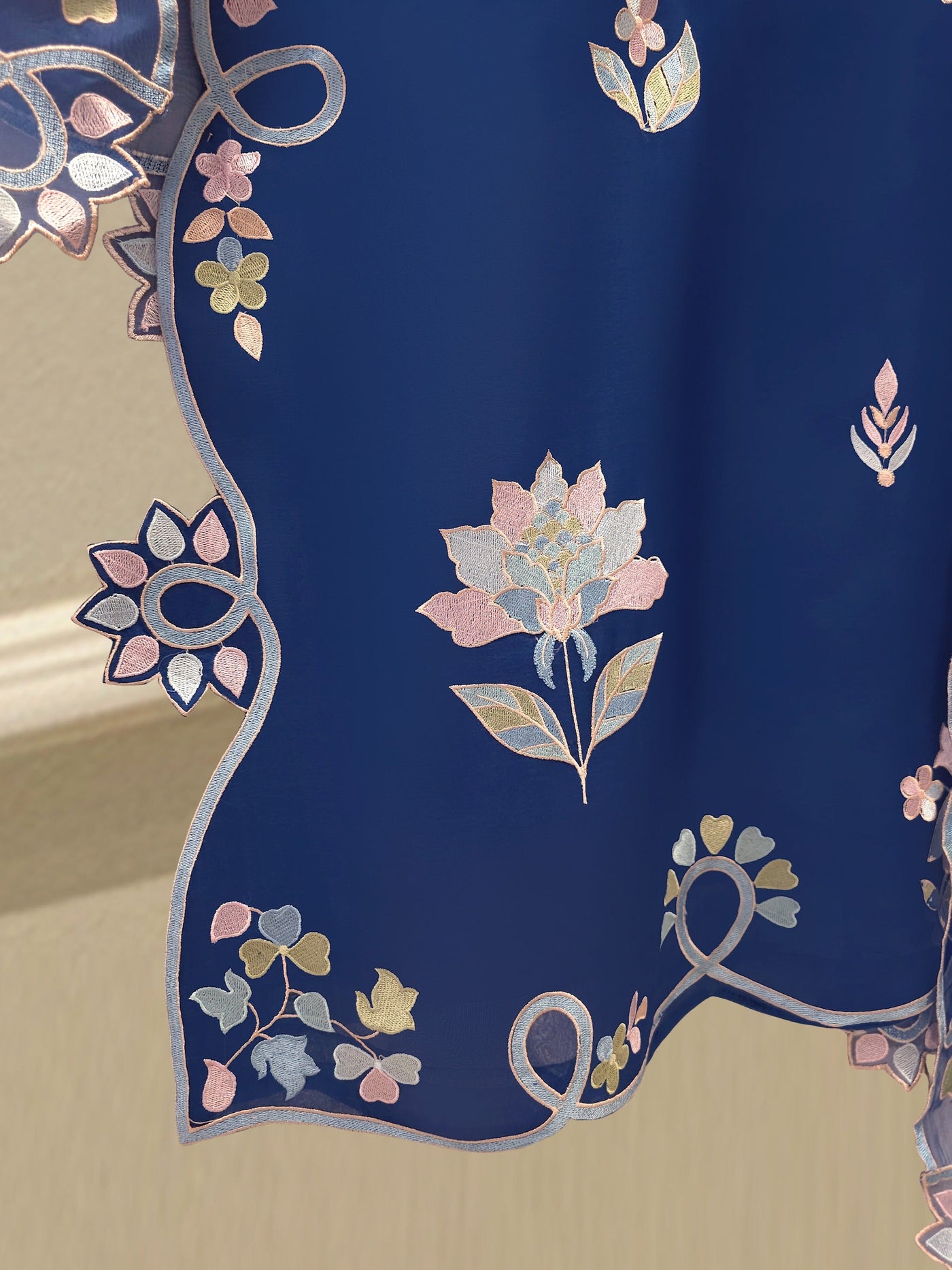 3 Piece - Pure Organza Embroidered Suit