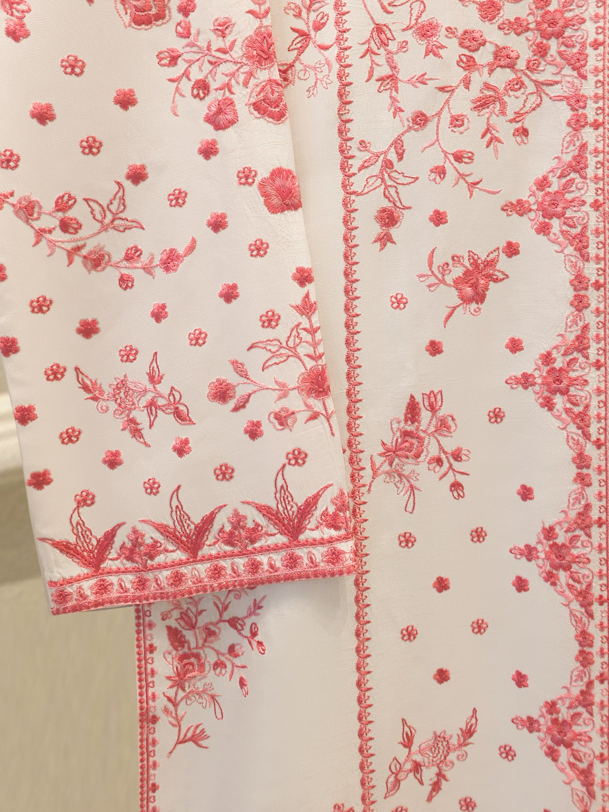 2 Piece- Korean Silk Embroidered Suit