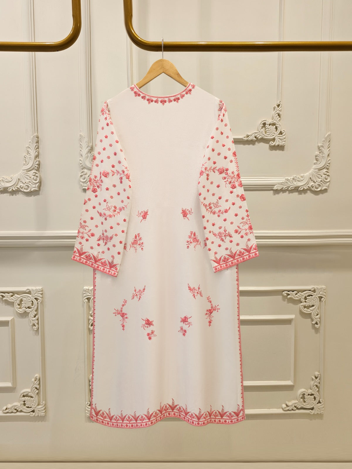 2 Piece- Korean Silk Embroidered Suit