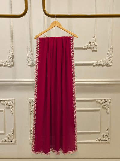 3 Piece - Pure Chiffon Embroidered Suit
