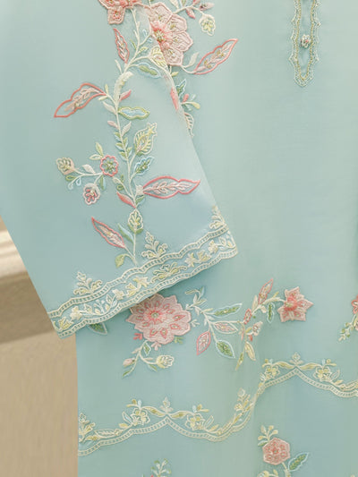 3 Piece - Pure Embroidered Organza Suit