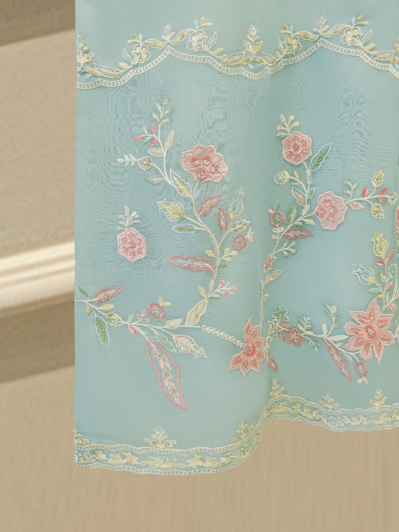 3 Piece - Pure Embroidered Organza Suit
