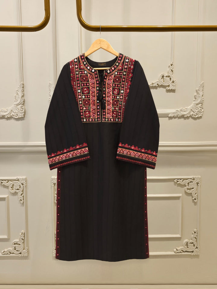 2 Piece - Embroidered Jacquard Suit