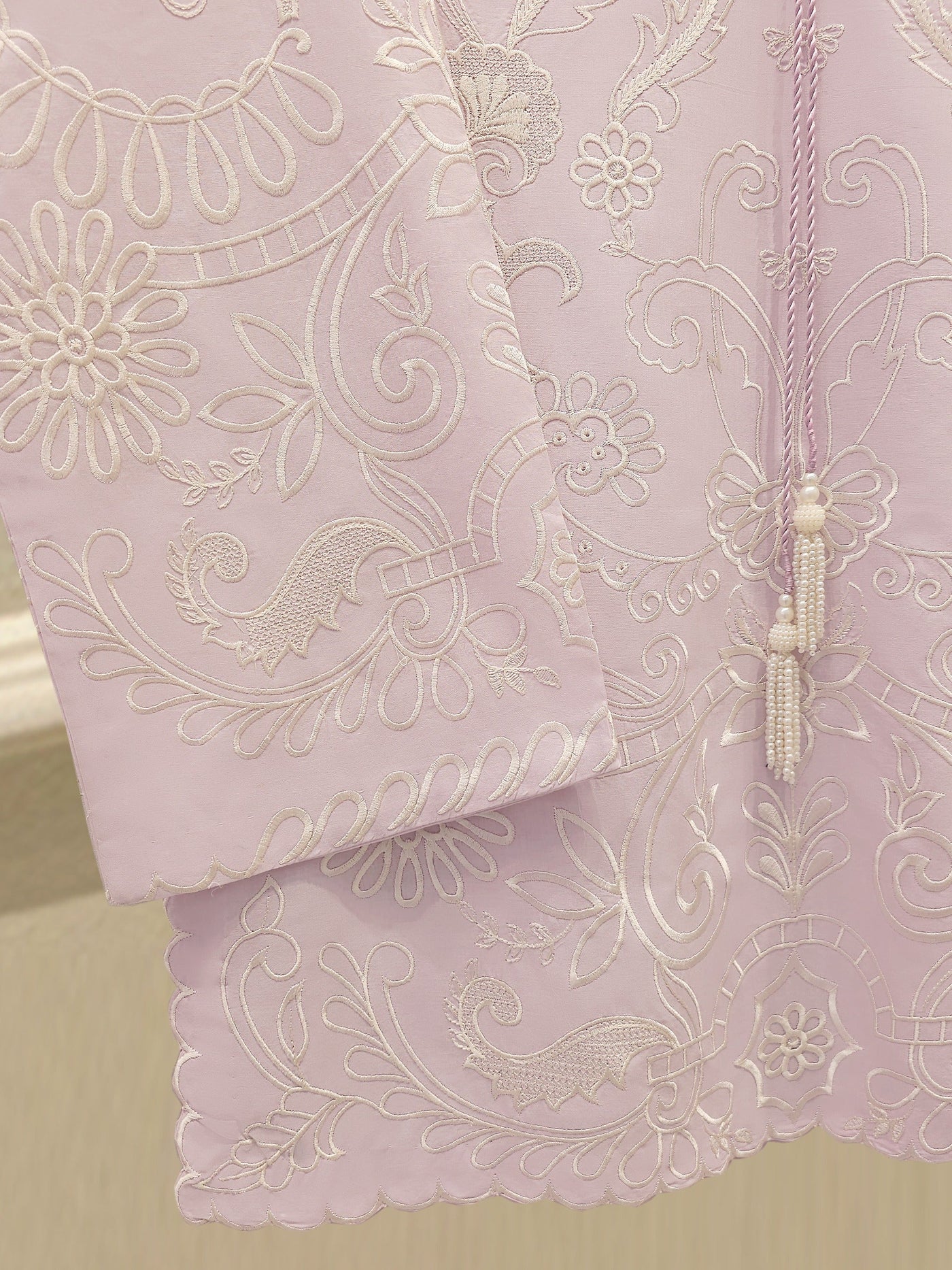 2 Piece - Embroidered Cambric Suit