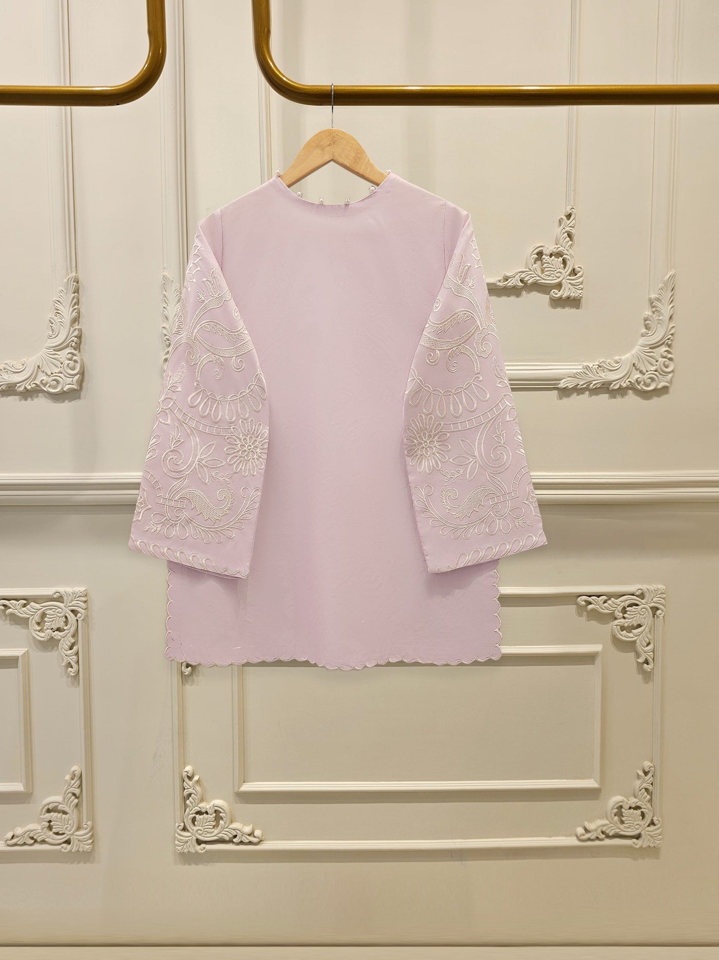 2 Piece - Embroidered Cambric Suit