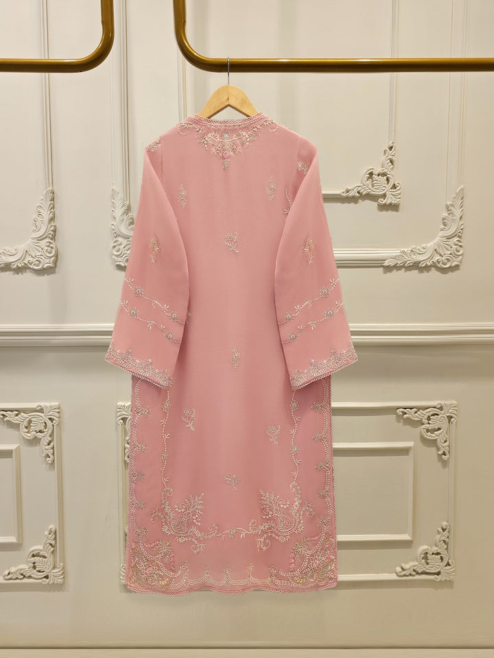3 Piece - Pure  Chiffon Embroidered Suit