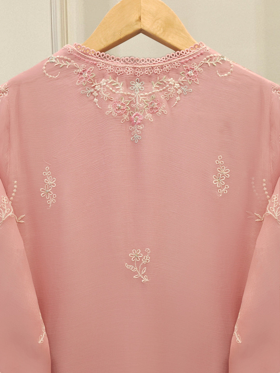 3 Piece - Pure  Chiffon Embroidered Suit