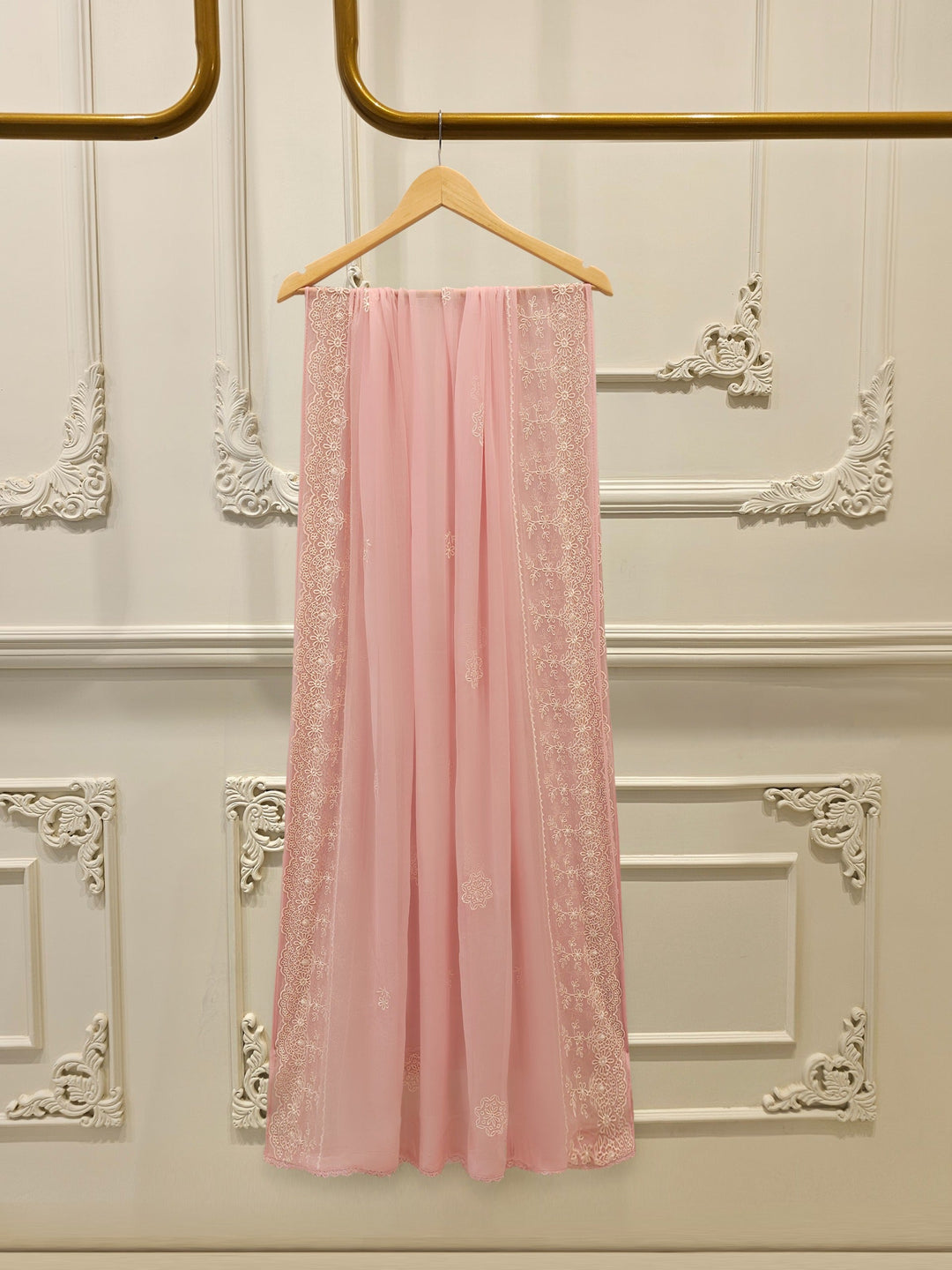 3 Piece - Pure  Chiffon Embroidered Suit