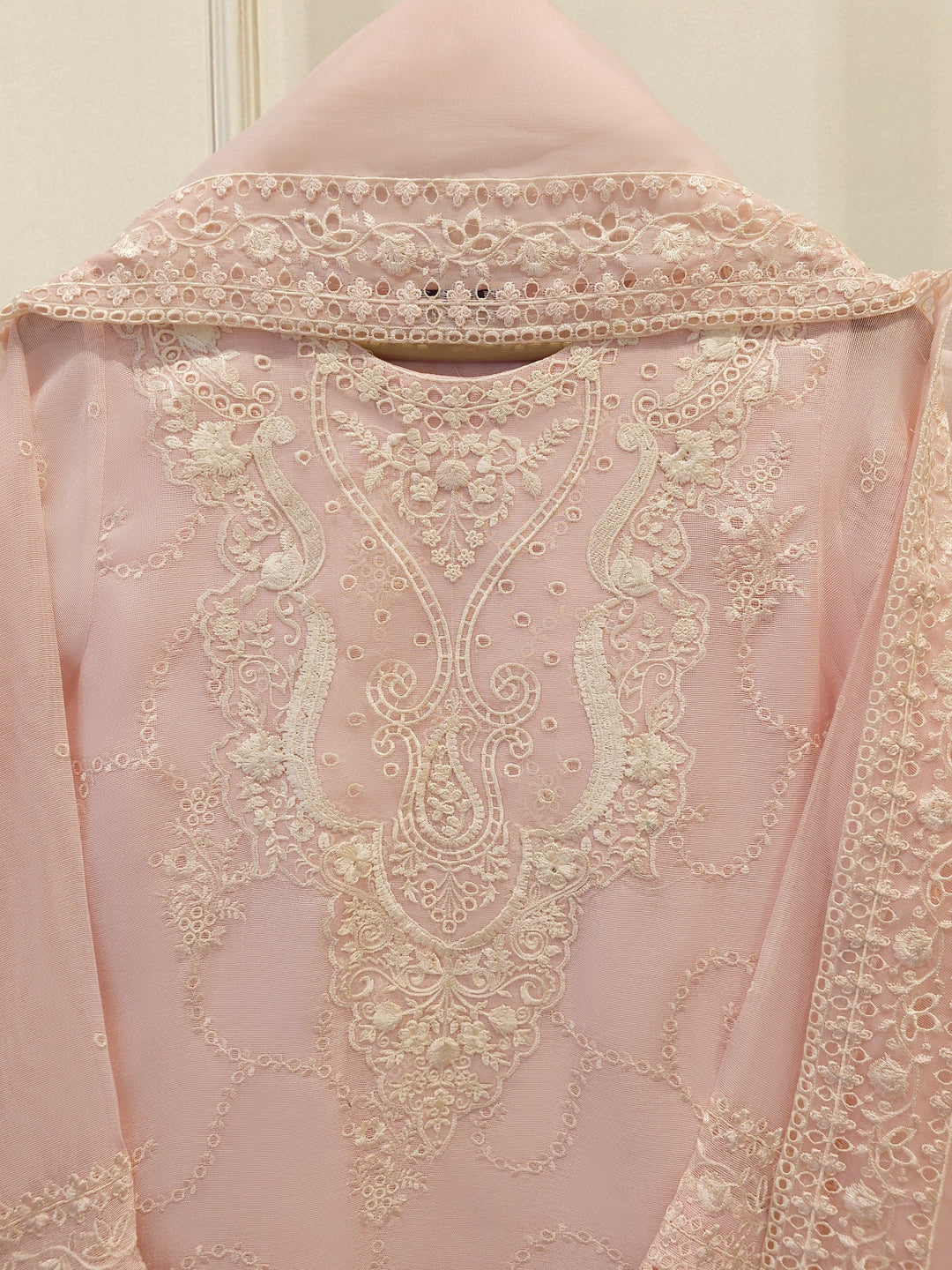 3 Piece - Pure Embroidered Cotton Net Suit