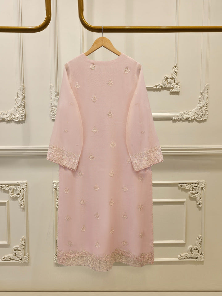 3 Piece - Pure Embroidered Cotton Net Suit