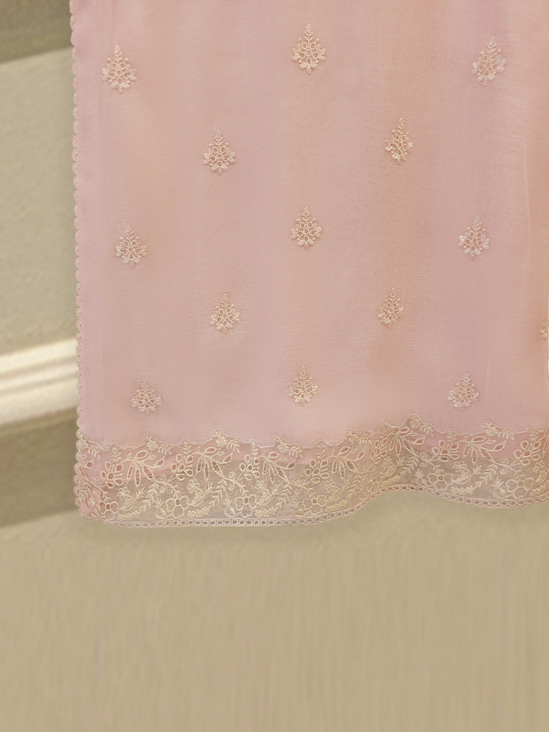 3 Piece - Pure Embroidered Cotton Net Suit