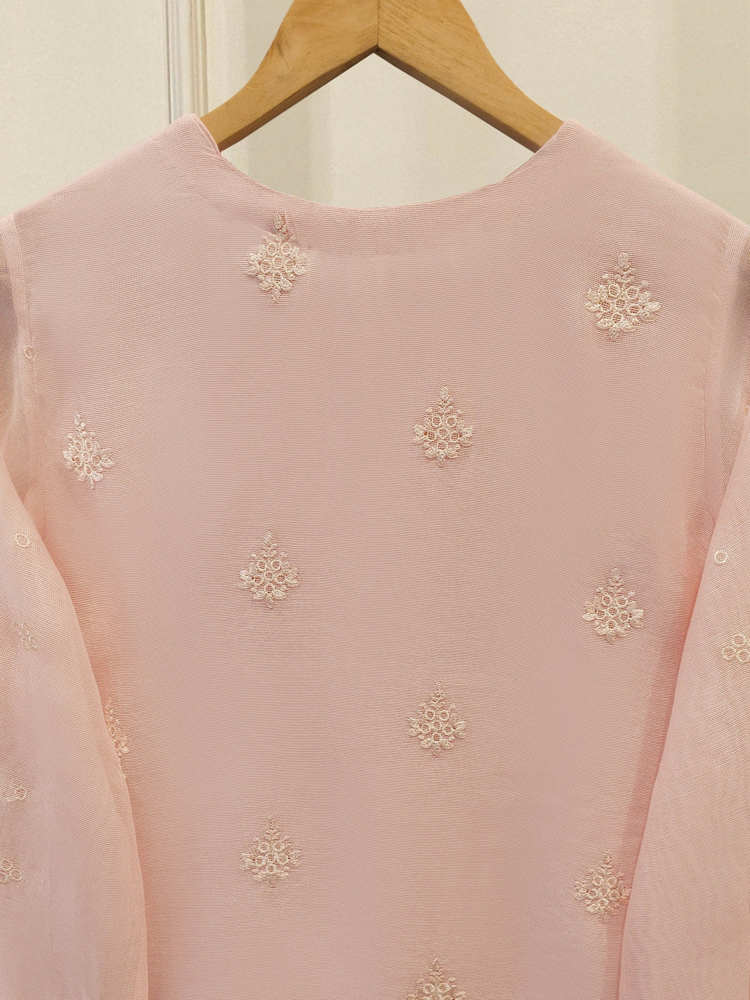 3 Piece - Pure Embroidered Cotton Net Suit