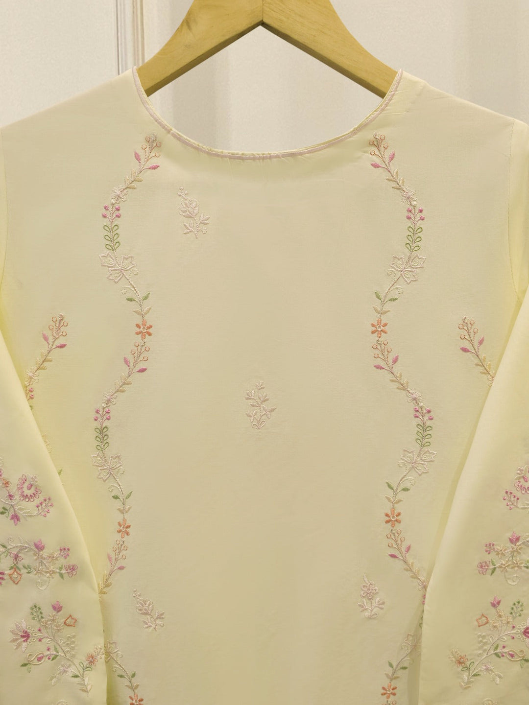 2 Piece - Embroidered Cambric Suit