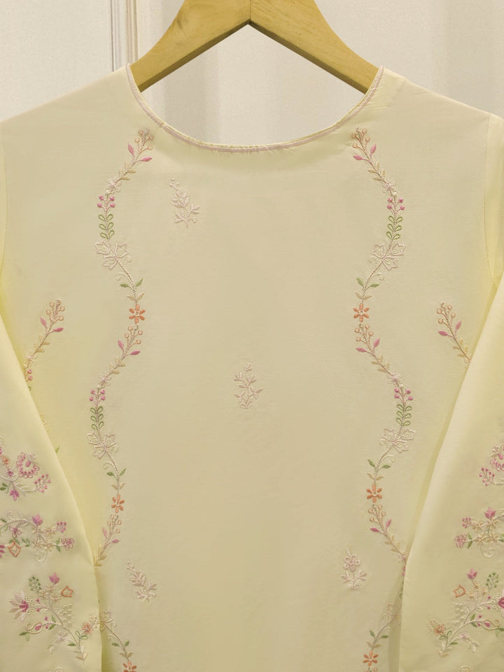 2 Piece - Embroidered Cambric Suit