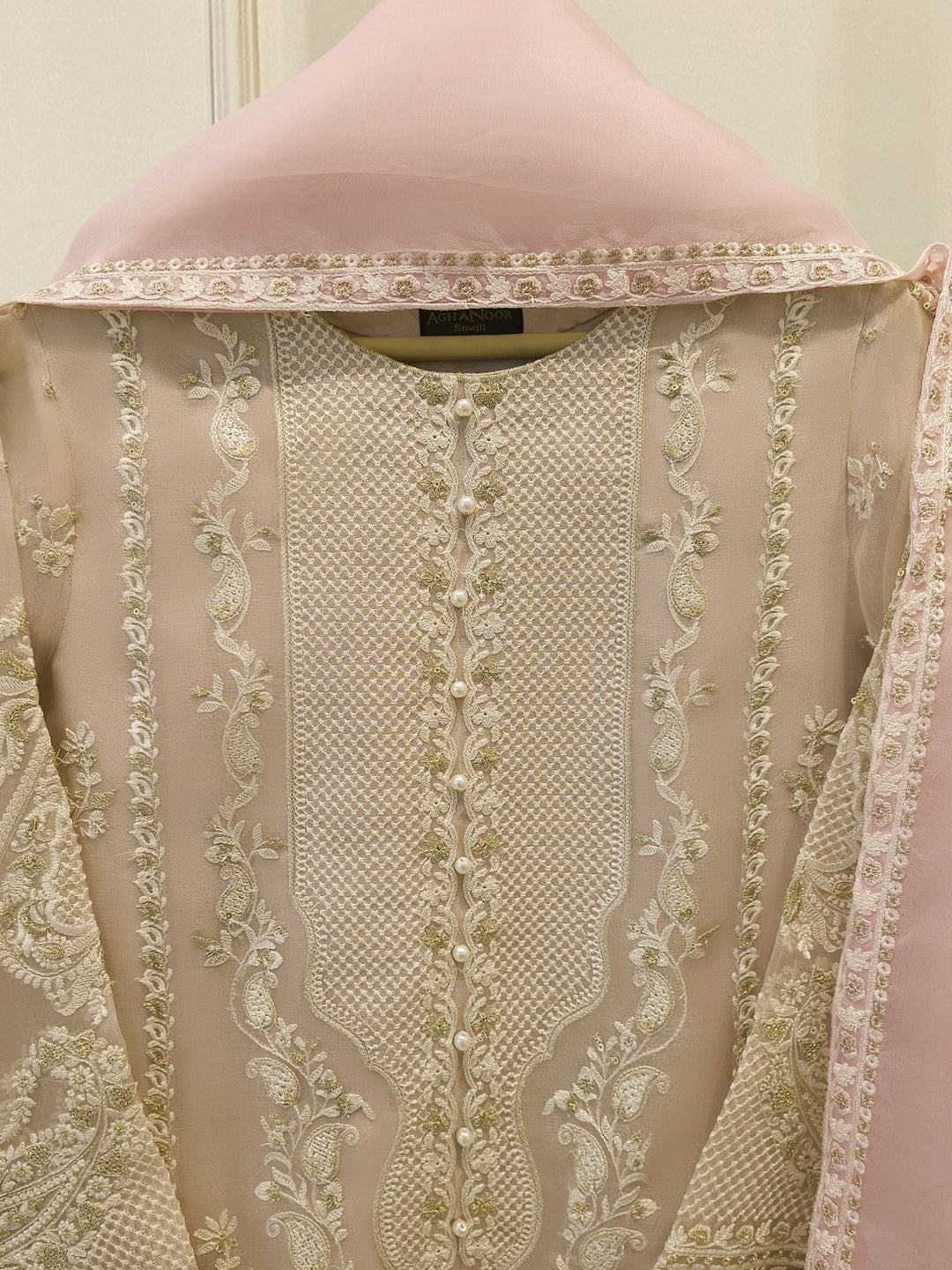 3 Piece - Pure Organza Embroidered Suit