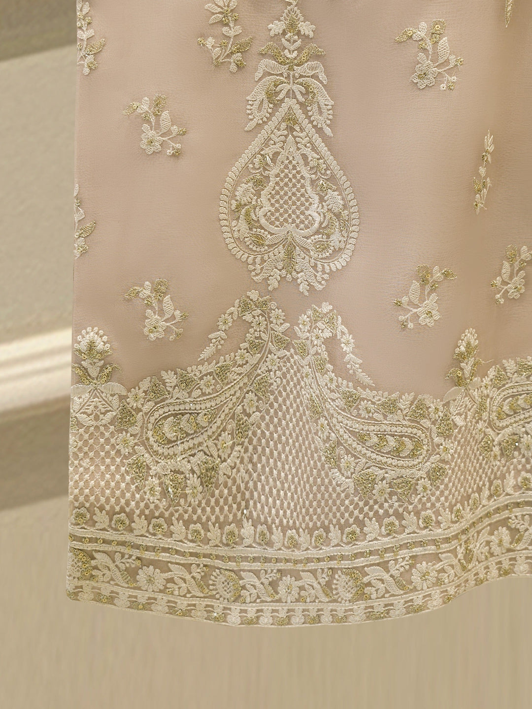 3 Piece - Pure Organza Embroidered Suit