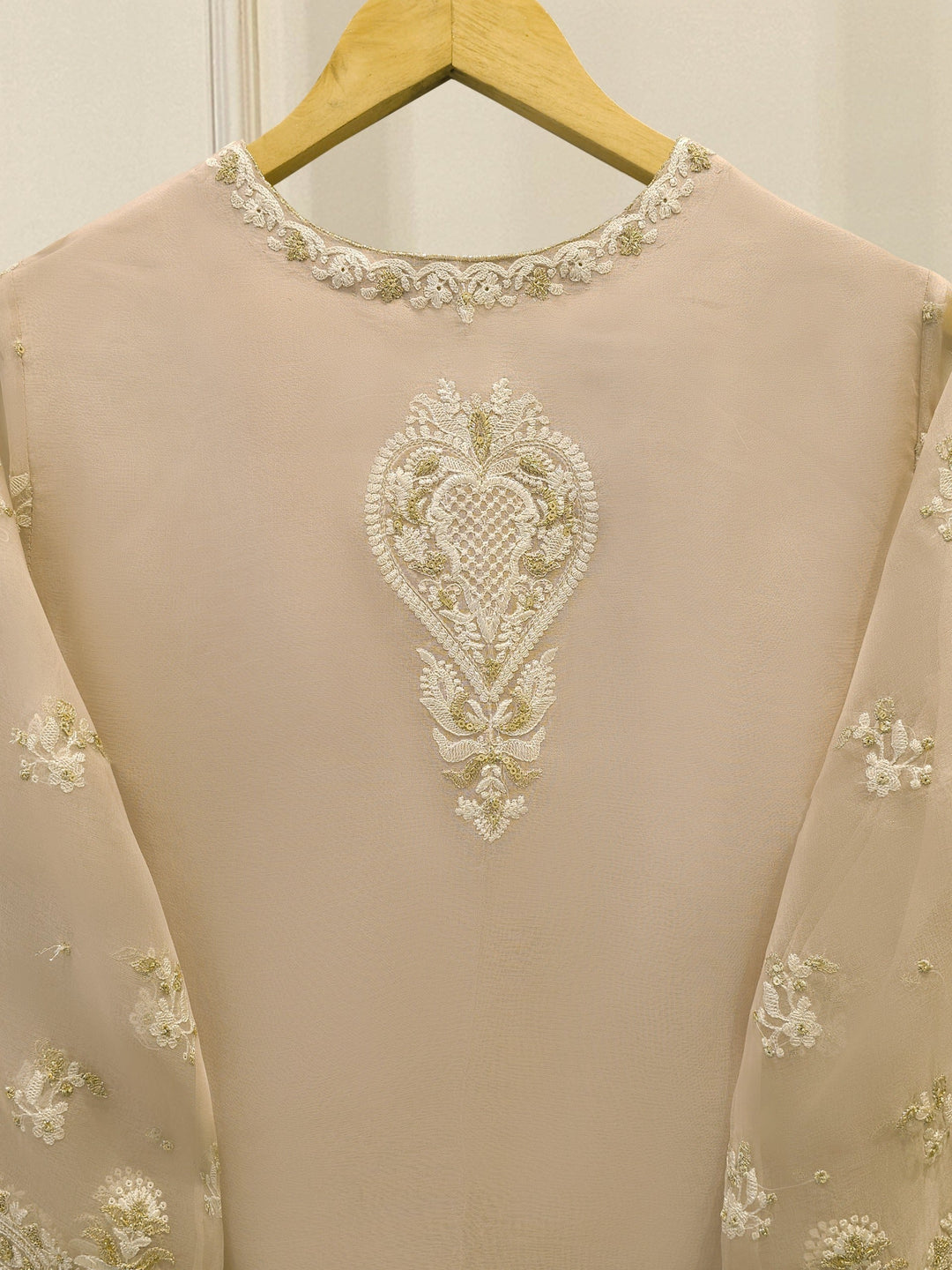 3 Piece - Pure Organza Embroidered Suit