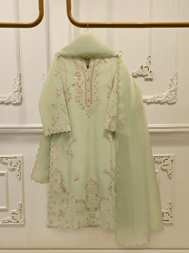 3 Piece - Pure Khaddi Silk Embroidered Suit