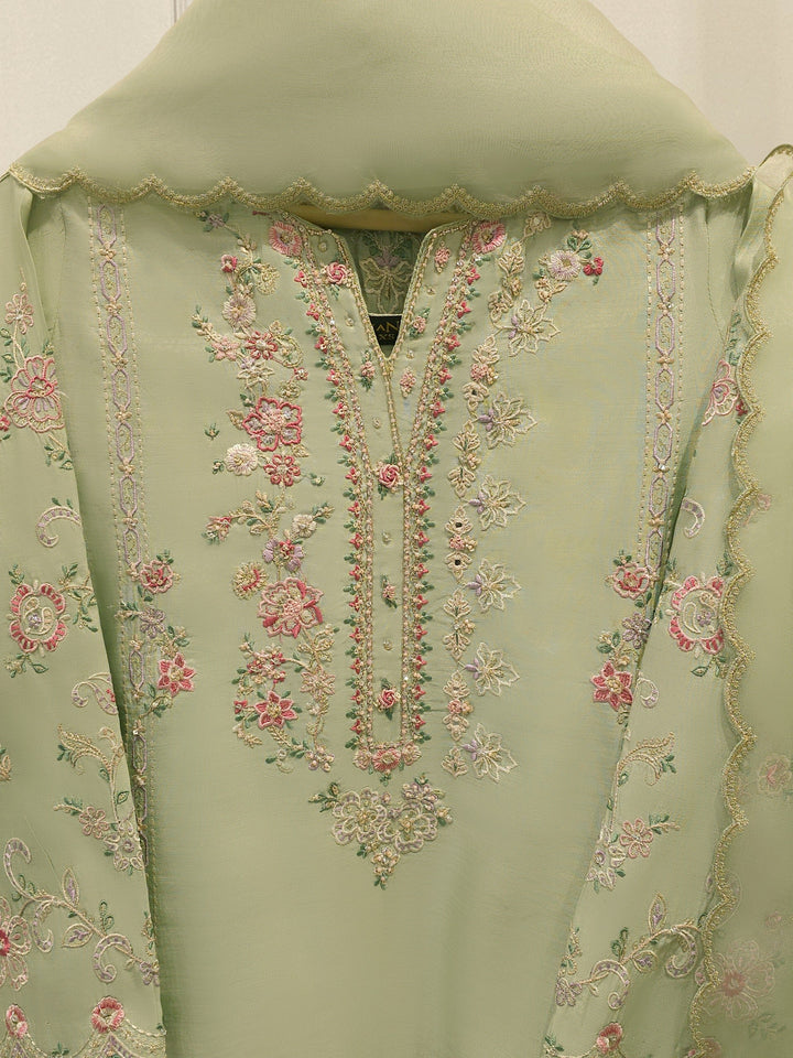 3 Piece - Pure Khaddi Silk Embroidered Suit