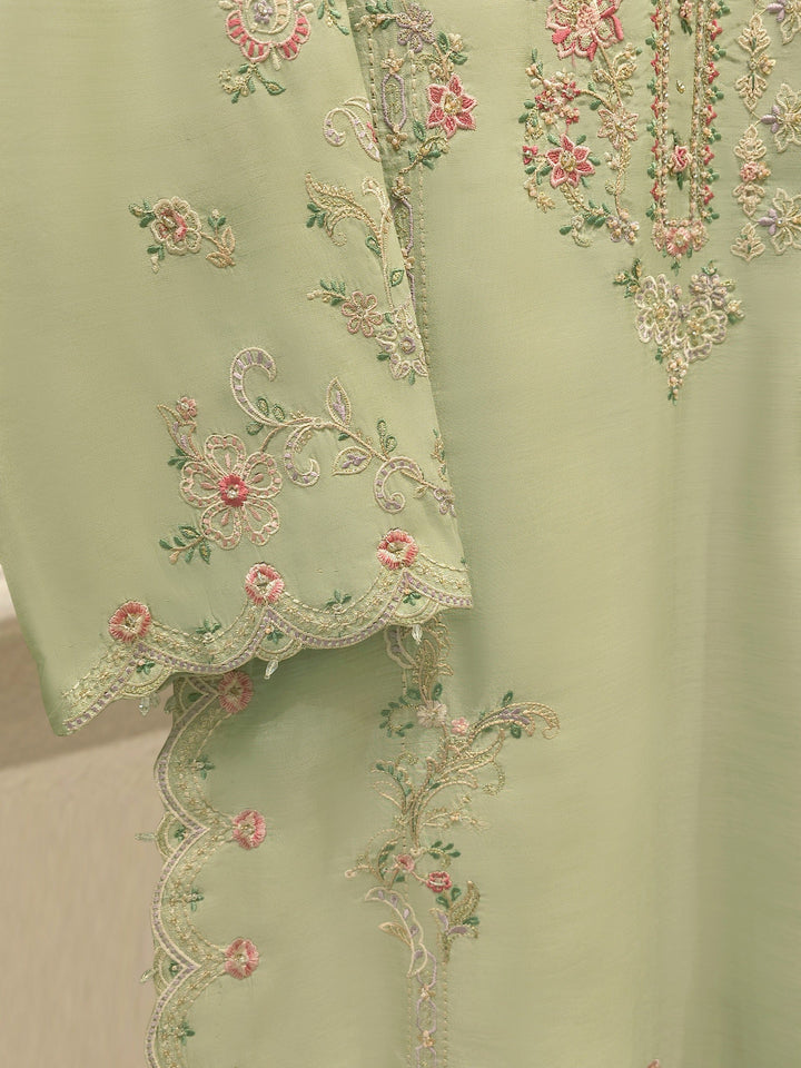 3 Piece - Pure Khaddi Silk Embroidered Suit