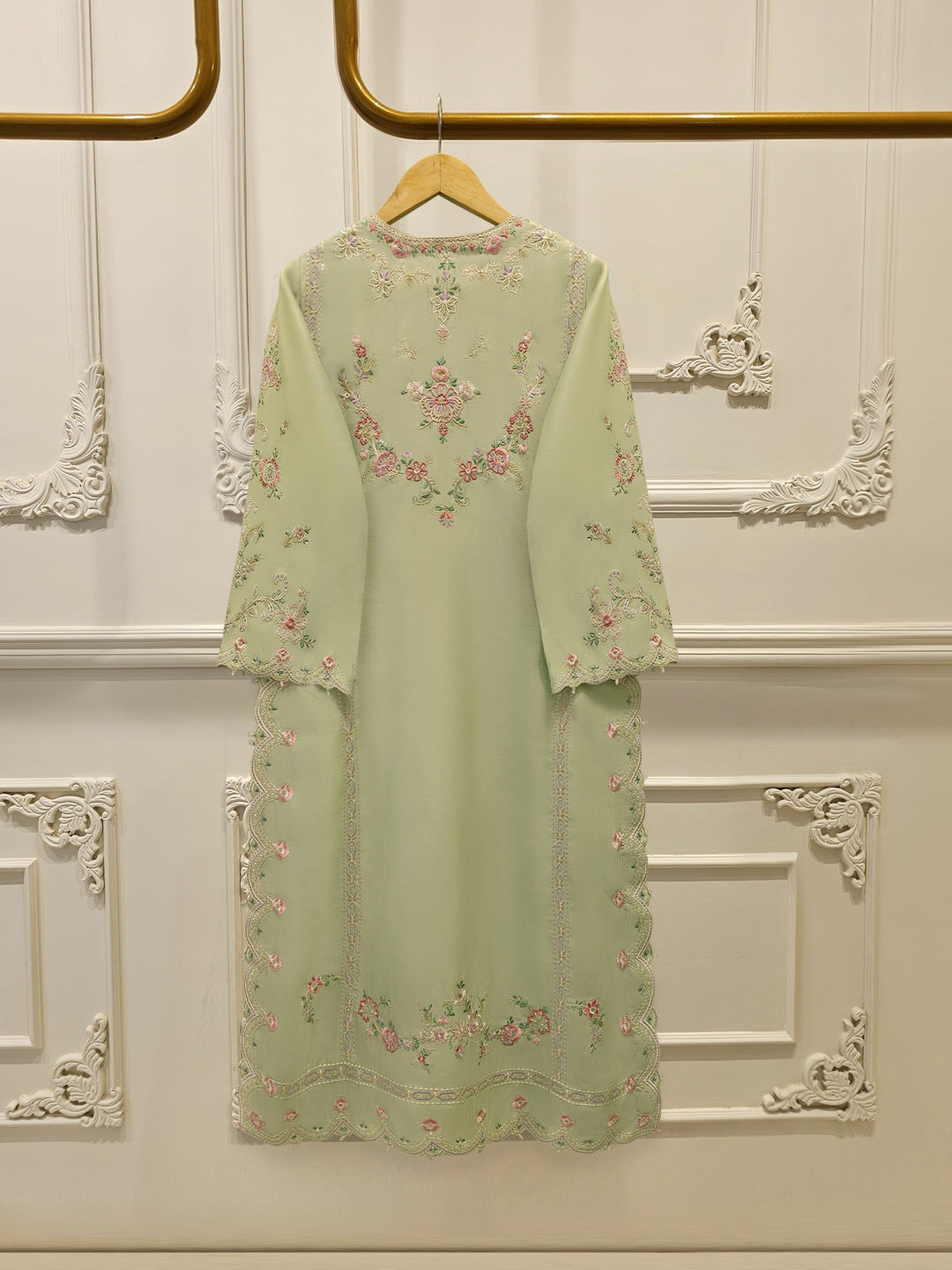 3 Piece - Pure Khaddi Silk Embroidered Suit