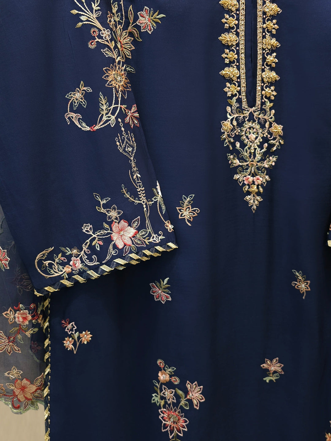3 Piece - Pure Khaddi Silk Embroidered Suit