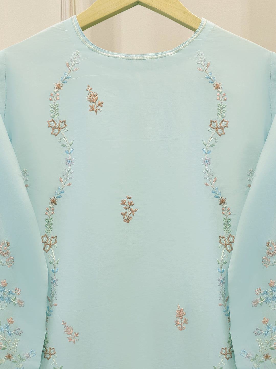 2 Piece - Embroidered Cambric Suit