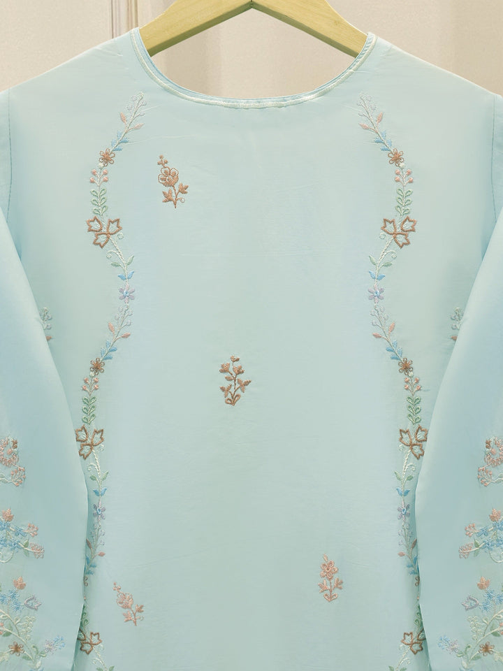 2 Piece - Embroidered Cambric Suit
